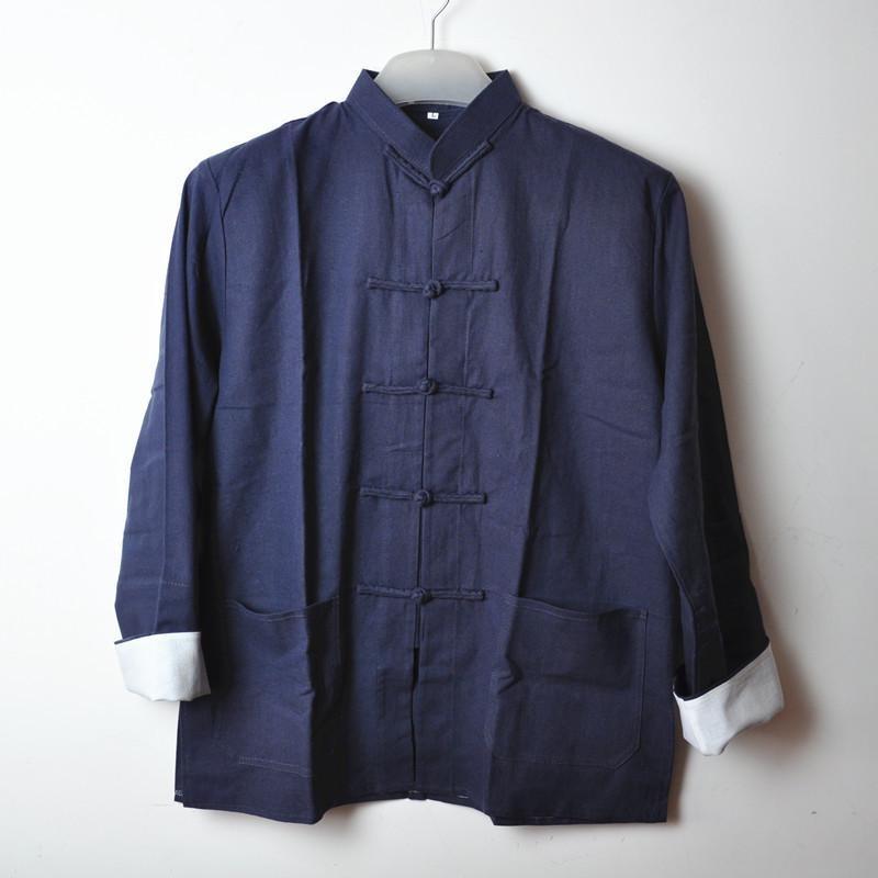 2026 Summer Men's Chinese Style Stand Collar Linen Shirt, Pan Kou Design, Available In 6 Colors