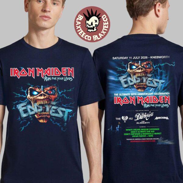 

Футболка Iron Maiden Run for Your Lives World Tour Eddie Suck The Soul Двостороння Чоловіча Оверсайз З Коротким Рукавом Жіночий Чоловічий Одяг 4XL