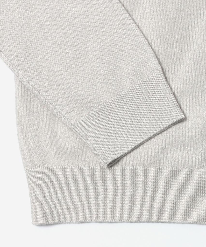 ADHOC Unisex Basic Mock Neck Knit (Lt-Beige) (Hcalka2)