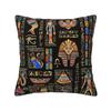 Egyptian Hieroglyphs And Deities Square Pillowcase Pillow Cover Cushion Zip Decorative Comfort Throw Pillow for Home Sofa