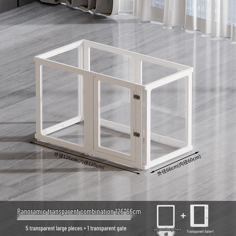 75cm Tall Transparent Acrylic Dog Fence - Indoor Pet Barrier & Modular Cage