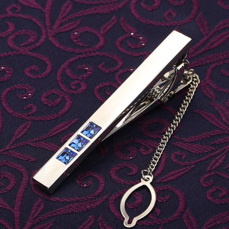 Men'S Fashion Versatile Tie Clip Business Dress Gold Silver Wedding Men'S And Women'S Pin Korean Version Security Collar Clip