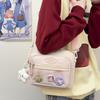 2025 neue Mode-Umhängetasche im koreanischen Stil süße Umhängetasche Anime-Themen-Umhängetasche Nylon Studententasche