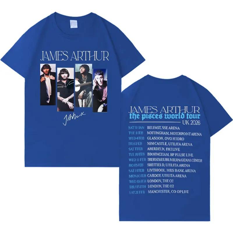 Singer James Arthur Mens Fashion TShirt 2026 Album Casual Loose TShirt HipHop High Quality Comfortable Short Sleeve Unisex