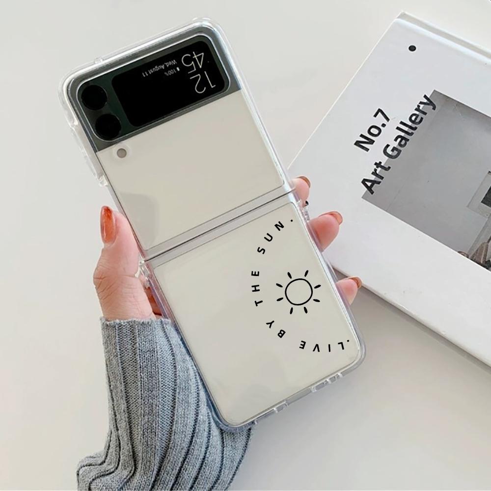 

Чехол для телефона «Любовь Солнце Луна» для пары для Samsung Galaxy Z Flip 6 ZFlip 5 Ударопрочная жесткая складная крышка для Samsung ZFlip 4 3 7 Чехол Galaxy ZFlip 6