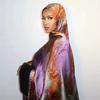 Silk Printed Scarf Wrap Shawl Ethnic Style Marble Lightweight Versatile Accessory Women