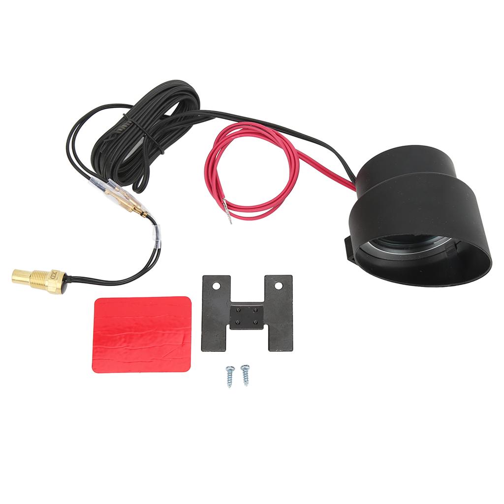 Round Digital Water Temperature Gauge LED Voltmeter DC 9V‑36V With Blue Light for Car Motorcycle ATV