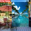 2D Flat, 2D Flat,1pc Tropical Palm Tree Resort Pool Landscape Print-Double Sided Garden Flag, Outdoor Decoration, Lawn, Flag Solely, , Printing, 2D Fl