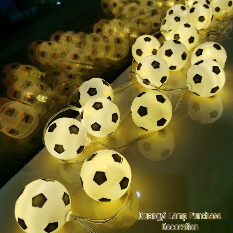 World Cup Football Theme LED String Lights - Indoor Party & Festival Decor - Baby's Breath Colorful Design