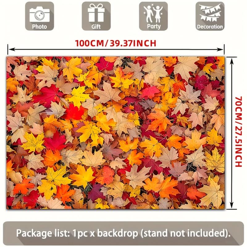 Colorful Autumn Maple Leaf Polyester Background Fabric, Suitable for Party Decoration, Gardens, Rooms, Homes, Clubs, and Farms.