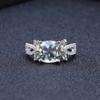 Gb 3 .47ct Natural Green Prasiolite Amethyst Ring 925 Sterling Sliver Wedding Engagement Rings For Women Fine Jewelry