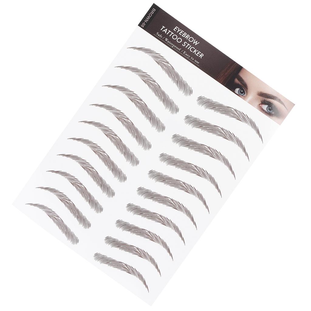 Professional Waterproof Eyebrow Tattoo Sticker Eyebrow Transfer Sticker for WomenBROWN-08