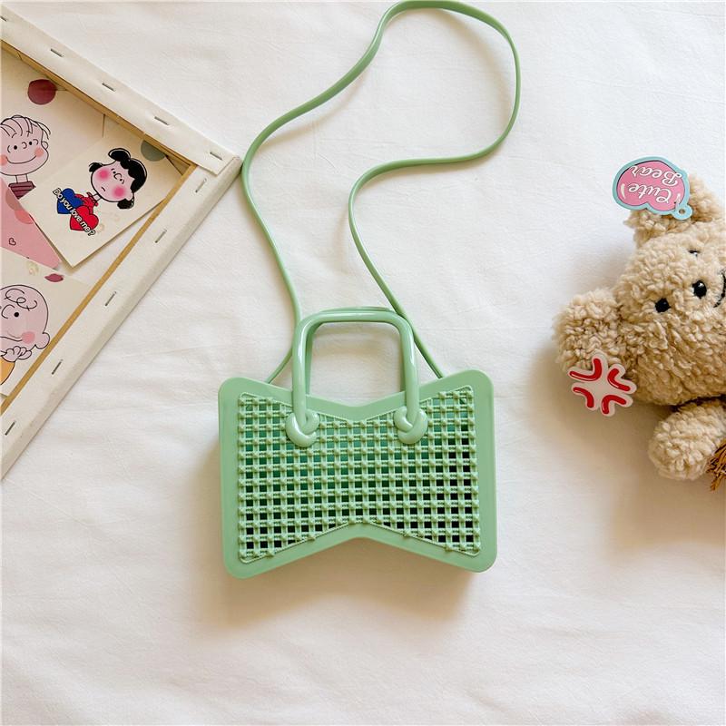 

2025 Плетеная Желейная Сумка-Бабочка: Милый детский мини-кошелек для пляжа и монет светло-зеленый