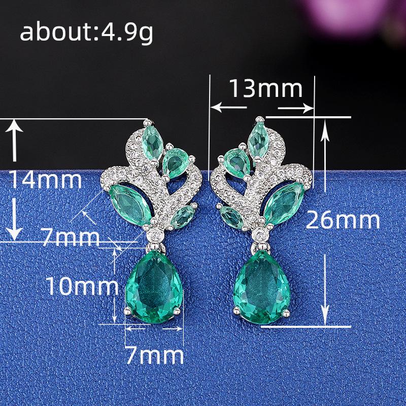 Lindon Fashion Copper Alloy Zircon Jewellery Drop Earrings For Women Wedding Party Gifts