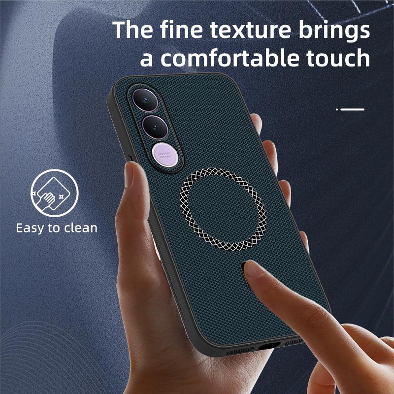 Pour vivo V70 FE Coque Cuir de Luxe Magnétique Brossée Pour vivo V70 FE Pare-chocs Anti-choc Funda