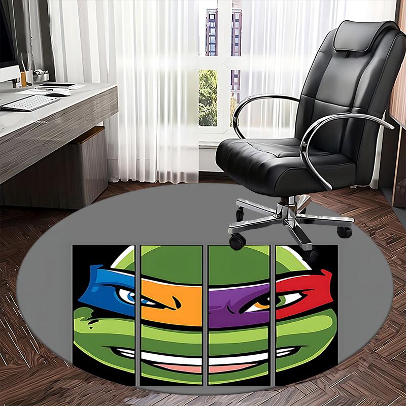 Teenage Mutant Ninja Turtles Chair Mat Round Carpet - Home Decor, Sofa Rug