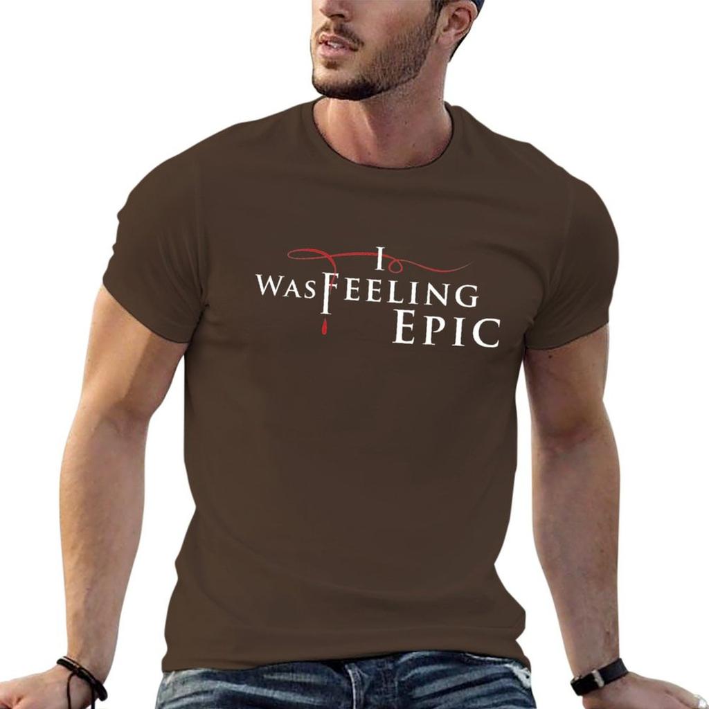 I Was Feeling Epic In TVD Logo Style T-Shirt Graphics for a Boy Vintage T Shirts Anime T Shirts Men Workout Shirt