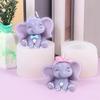 Cute 3D Elephant Silicone Candle Mold BPA Free Reusable DIY Animal Resin Mold for Party Ornament Home Decoration DIY