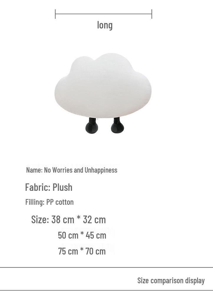 Cloud Plush Backrest Pillow for Girls – Soft Dormitory Sofa Cushion & Lumbar Support