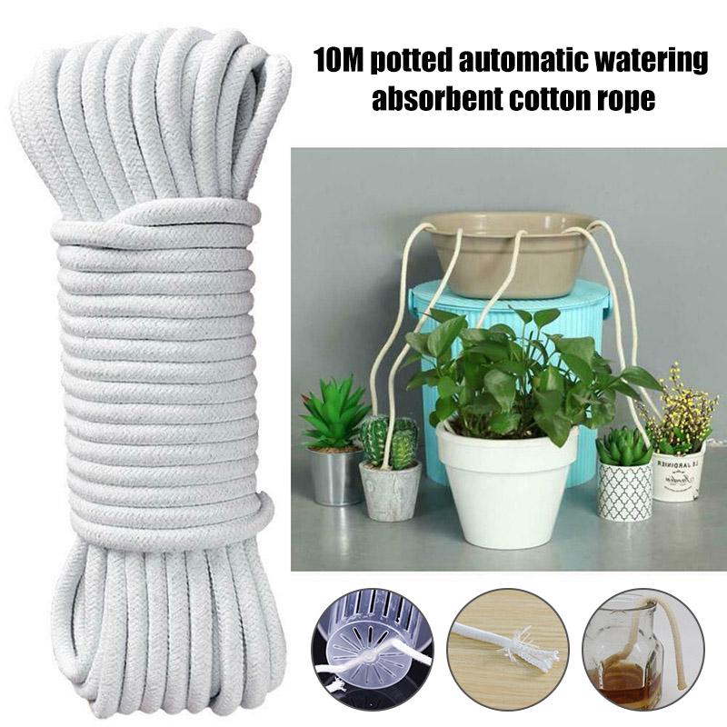 

10M Self Watering Wick Cord Cotton Rope For Indoor Potted Plant Self-watering Diy Cotton Braided Rope Clothesline curtain rope