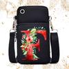 Creative 26 English floral letter printing trend messenger bag casual portable multi-function lightweight mobile phone bag