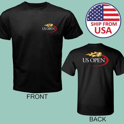 US Open Tennis Grand Slam Men's Black Size S To 5XL