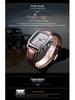 Megir 2028 Fashionable Retro Men's Chronograph Square Leather Watch