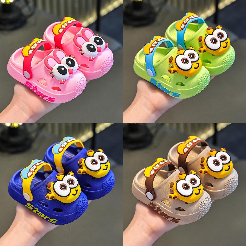 Childrens Summer Giraffe Pvc Beach Sandals With Nonslip Soft Sole For Kids Play