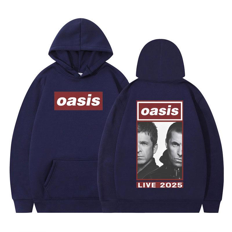 British Rock Band OASIS Live 25 Tour Hoodie Men Woman Oversized Hip Hop Sweatshirts Winter Thick Casual Oversized Tracksuit Tops
