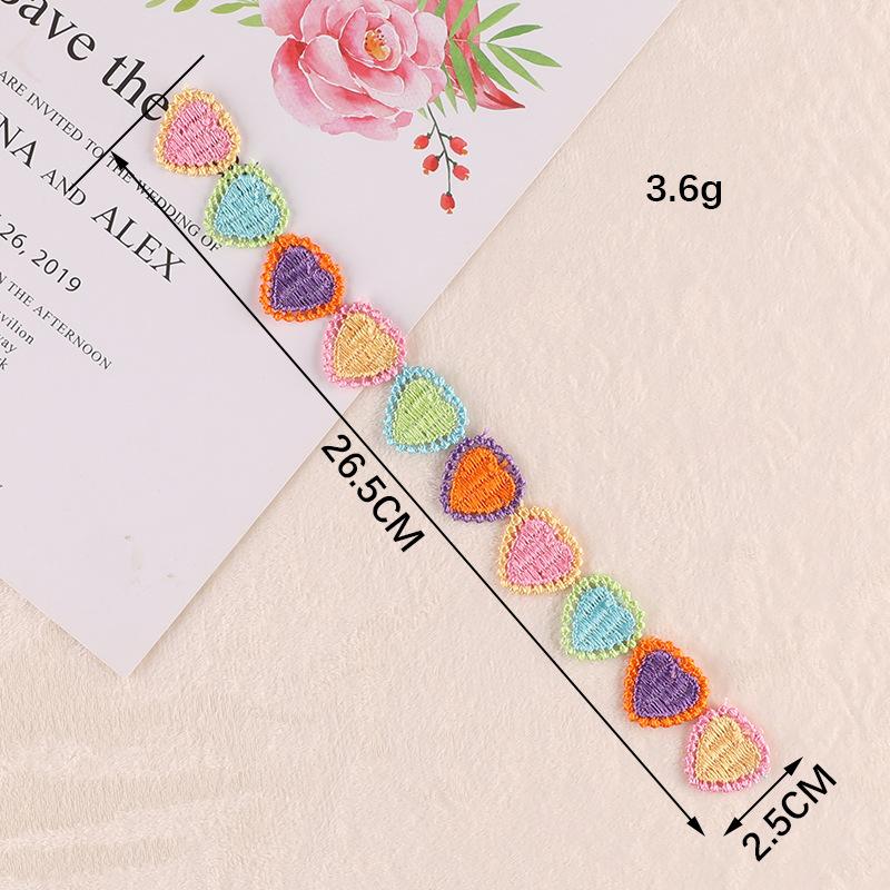 Computer Embroidery Cartoon Fruit Butterfly Color Petal Hand Account Diy Lace Accessories Water Soluble Embroidery Ribbon Cloth Sticker