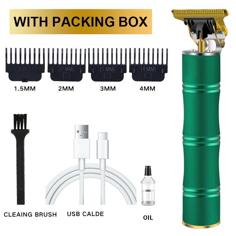 Professional Hair Clippers Electric Haircut Kit Hair Trimmer Grooming Waterproof Rechargeable Close Cutting T Blade for Men