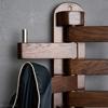 Wall Wood Coat Racks 5 Hooks Room Entrance Foldable Wall Mounted Clothes Racks Wardrobe Living Room Cabinets Hanging Accessories