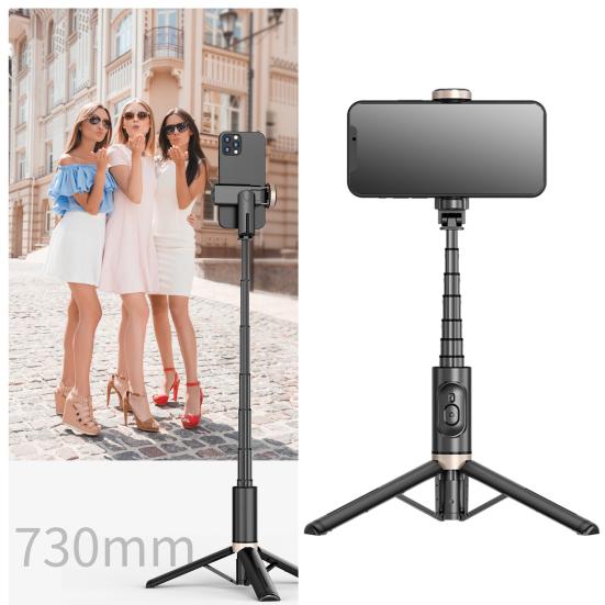 Extendable Selfie Stick Tripod with Wireless Remote Shutter Compact Design Portable