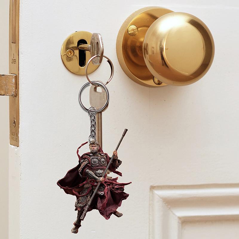 Čínská akční hra Černý mýtus Wukong Klíčenka Přívěsek na klíče Přívěsek na tašku Monkey King Sun Keyring Šperky Fanoušci hráčů Herní dárek