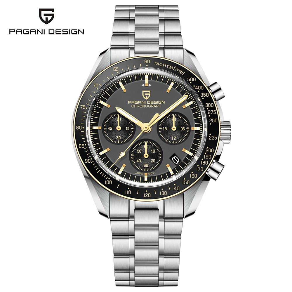 2026 New PAGANI DESIGN 1701 V5 Men's Watches Luxury Quartz Watch Men Sports Speed Chronograph AR Sapphire Glass 100M Waterproof