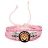 2022 Creative Painting Animal Leaf Fox Wolf Cat Owl Koala Rabbit Deer Round Glass Dome Bracelet Handmade DIY Gift