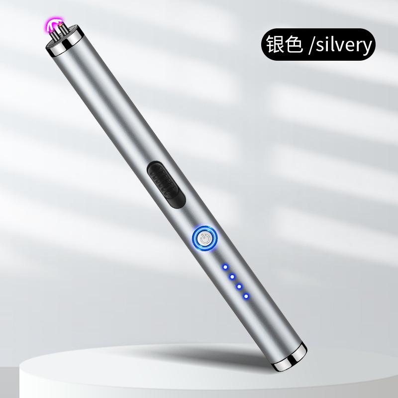 NEW Creative USB Pulse Double Arc Igniter Kitchen Long Pole Igniter Outdoor Windproof Pulse Lighter Cigarette Accessorie Gift