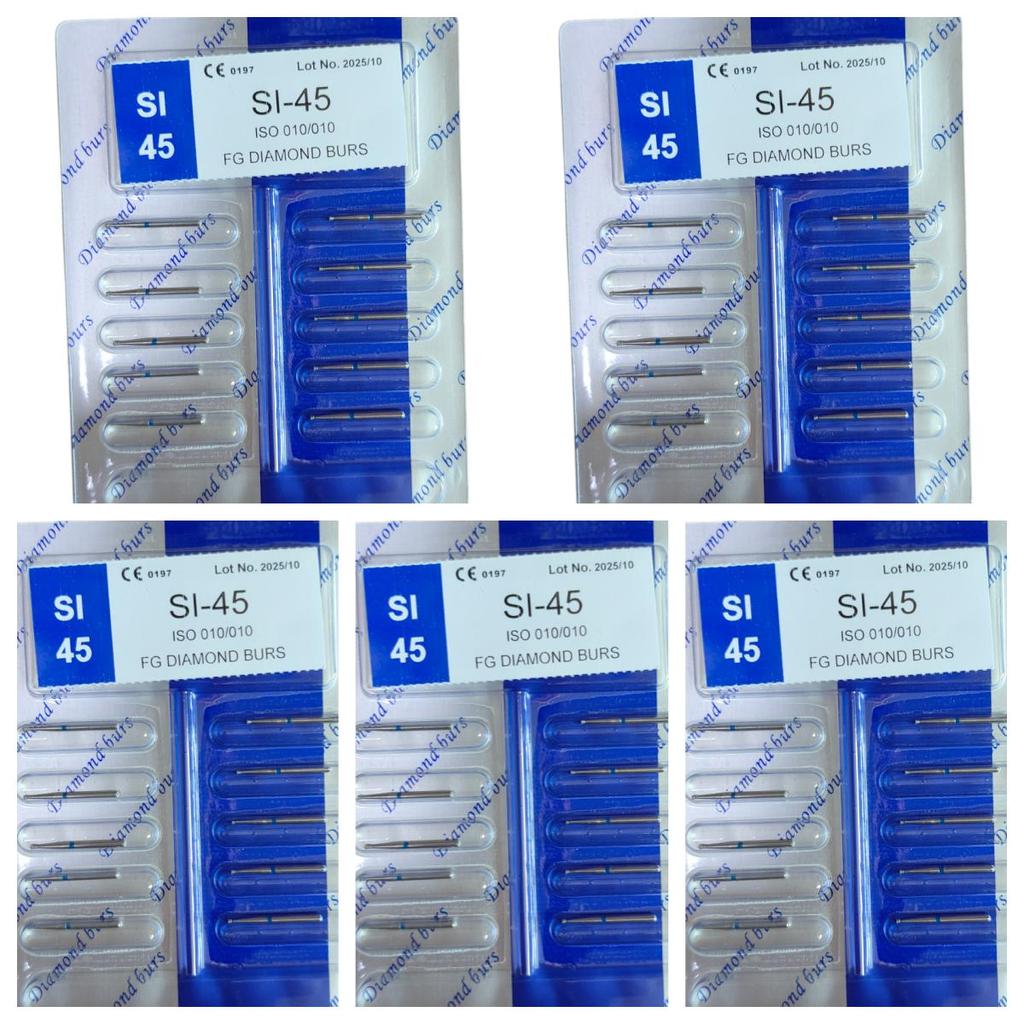 50pcs Dental High Speed Burs High Speed Handpiece Turbine Diamond Burs Diamond Polishing Tooth Preparation Dentist Material