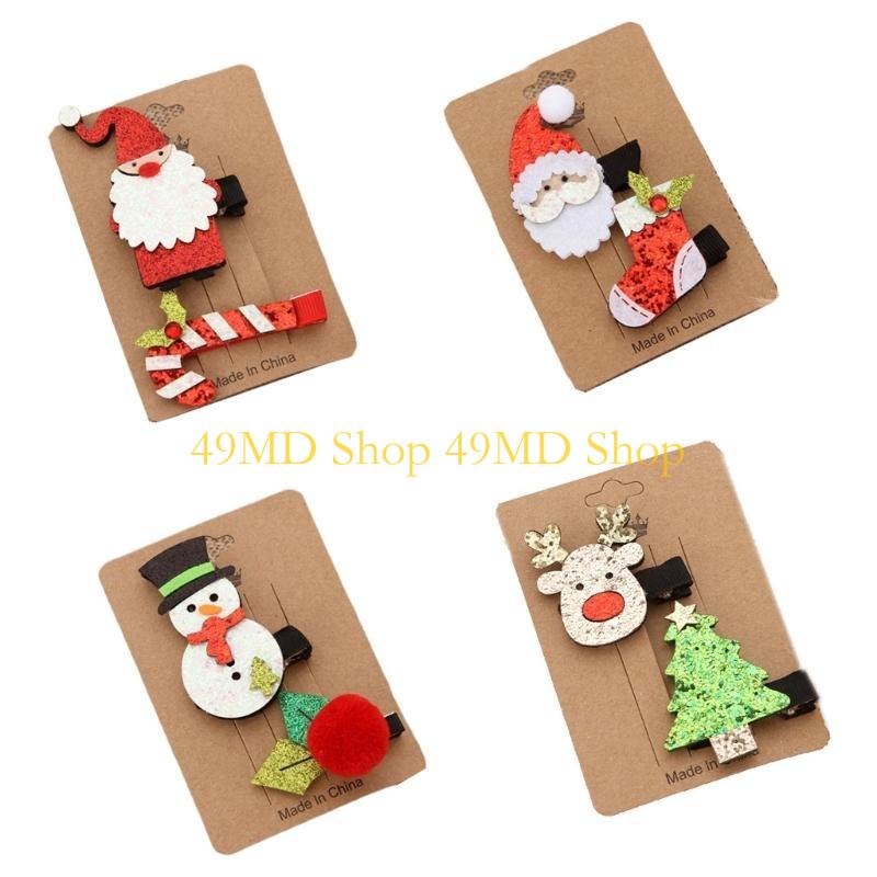 49MD Christmas Hairpin Christmas Hair Clip Girl Christmas Gift Christmas Barrettes