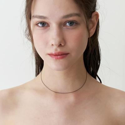 [925silver] Antique Black Line Necklace