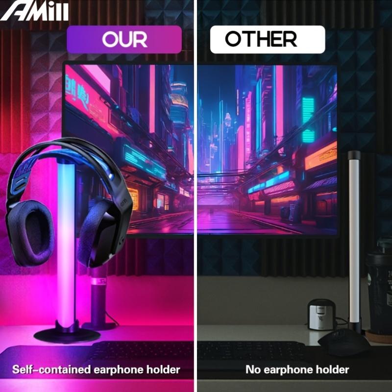 RGB Intelligent E-sports Atmosphere Light, Headphone Stand Office Desk Accessory, with 1 Headphone Stand, RGB Lighting Mode