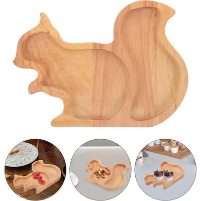 Käse Dessert Serviertablett Holz Schneidebretter Eichhörnchenförmiges Schneidebrett Platte Charcuterie-Brett Frühlingssalatschale Teller Metzgerblock
