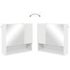 Bathroom Furniture Set with Door 3 Pcs White Wood Based Material & Metal