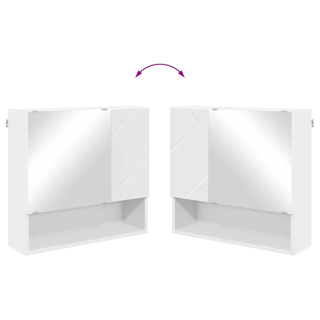 Bathroom Furniture Set with Door 3 Pcs White Wood Based Material & Metal
