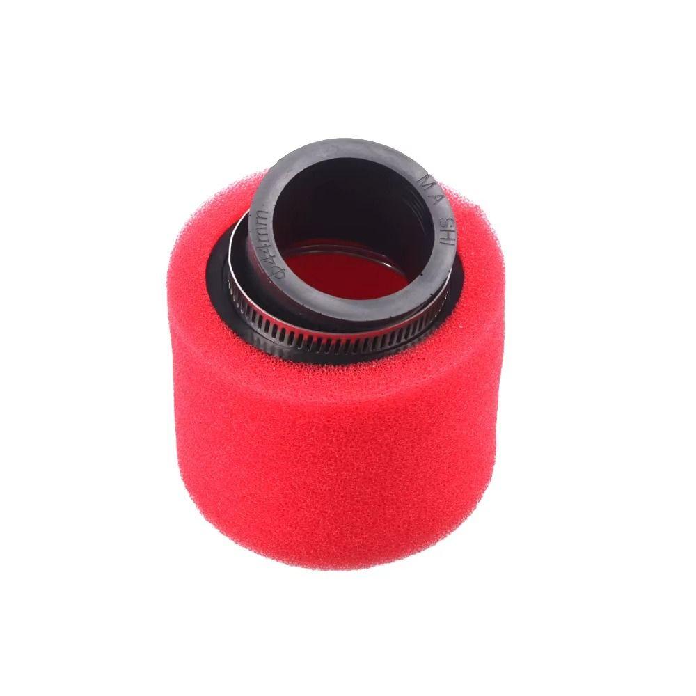 1Pcs New Black Red Foam Air Filter 35/38/40/42/45/48mm Universal Dirt Pit Parts Straight Elbow Sponge Cleaner Moped Scooter Air Filters 7