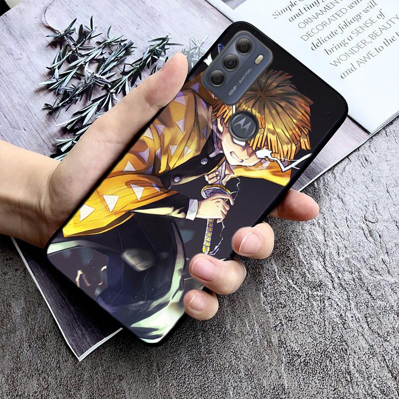 Demon Slayer Zenitsu Phone Case for Motorola Moto E32 E20 E40 G22 G52 G20 G30 G100 G60 G50 G10 GPure GStylus G9 One Action Macro