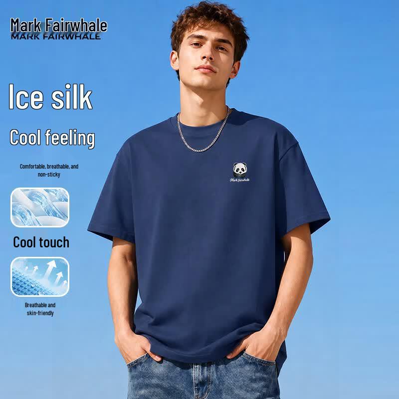 Mark Fairwhale Men's Loose Fit Cool Touch Ice Silk T-Shirt