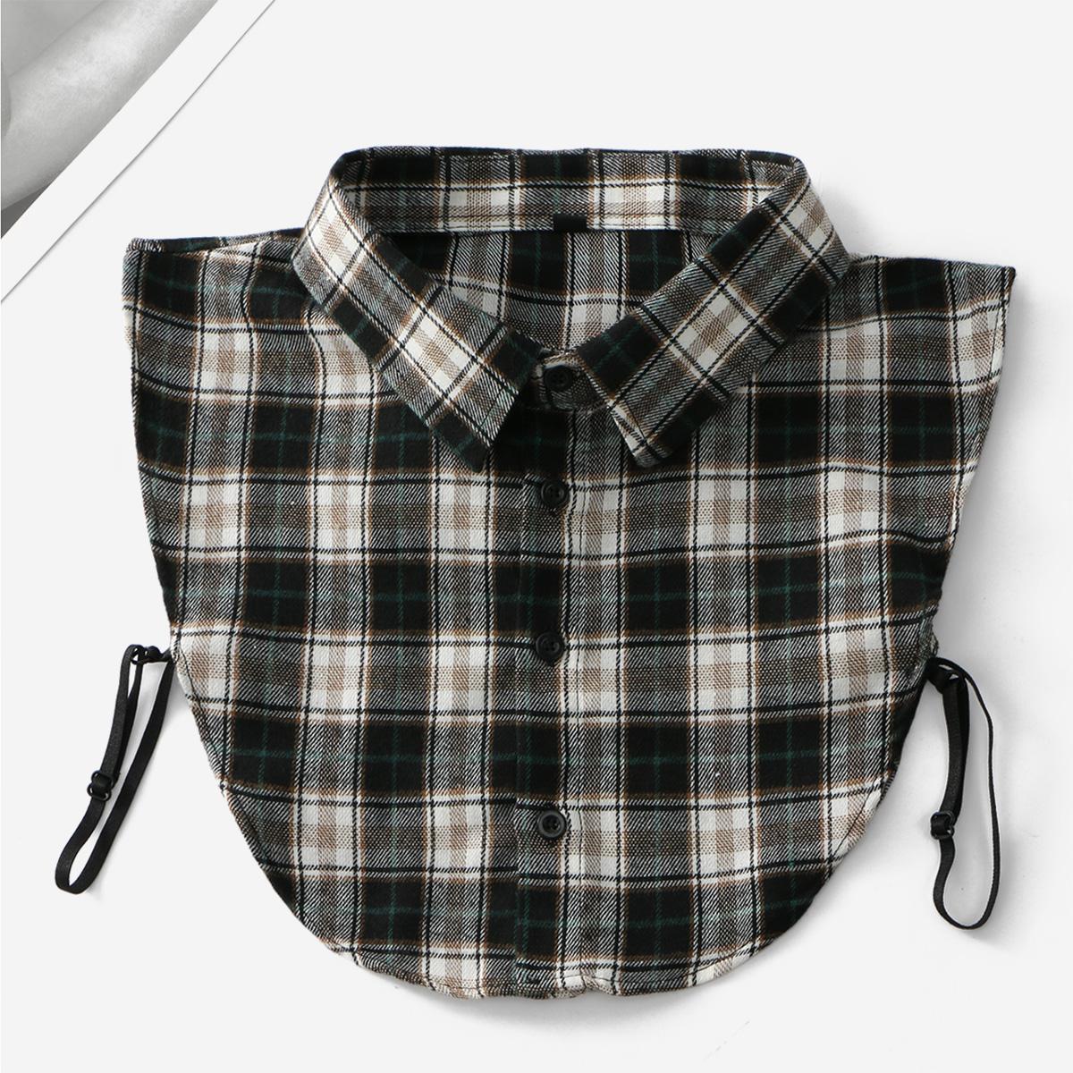 

Men Business Shirt Fake Collar Solid Detachable Formal Dress Collar Spring Simple Turtleneck For Inner Clothing 40*35Cm