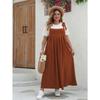 Abito a salopette casual ampio taglia grande per primavera estate, linea ad A, nuovo per donna, tinta unita, elegante, senza maniche, per festa, vacanza, abito lungo, vestiti semplici alla moda