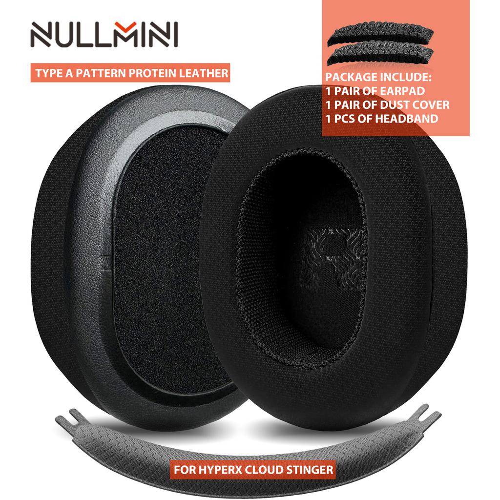 Nullmini Replacement Earpads for HyperX Cloud Stinger Headphones Cooling Gel Ear Pads Cushion Earmuffs Sleeve Headband